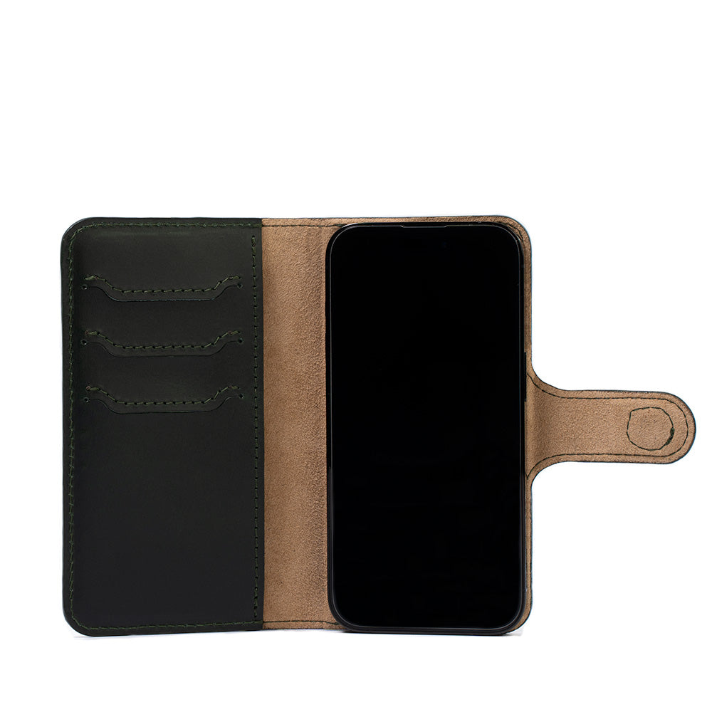 Top-Grain Leather Folio Case Wallet for iPhone 14 Series with MagSafe - Classic 4.0