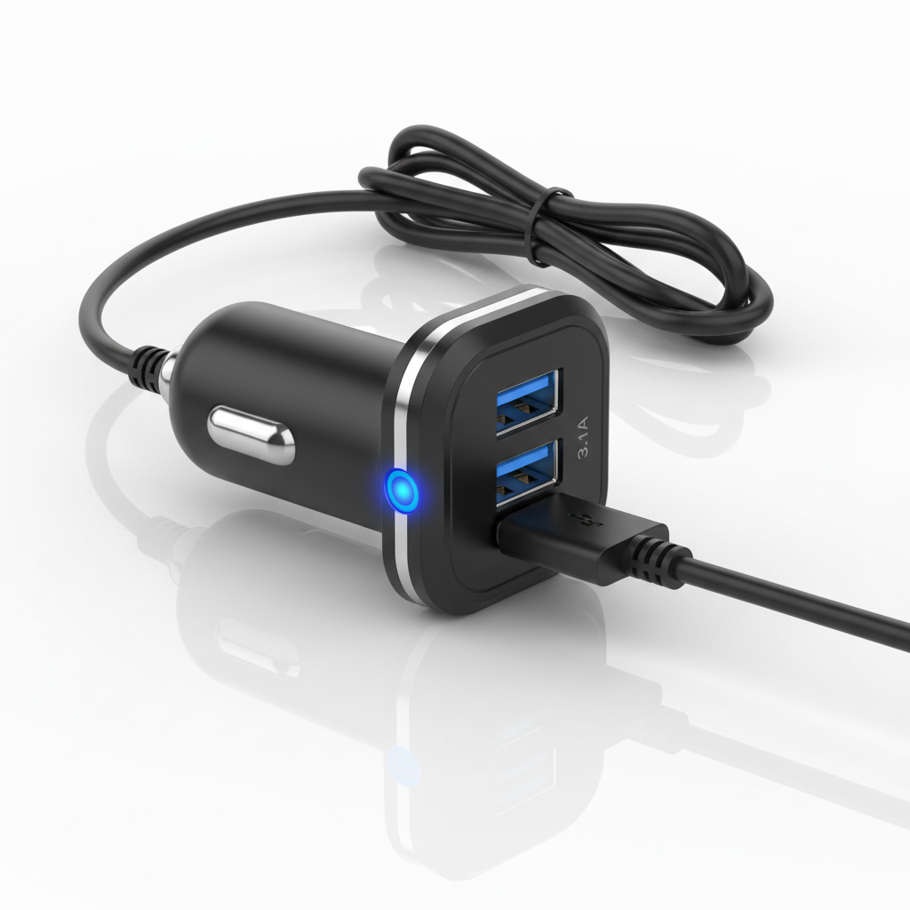 Cargador USB Doble Puerto para Auto